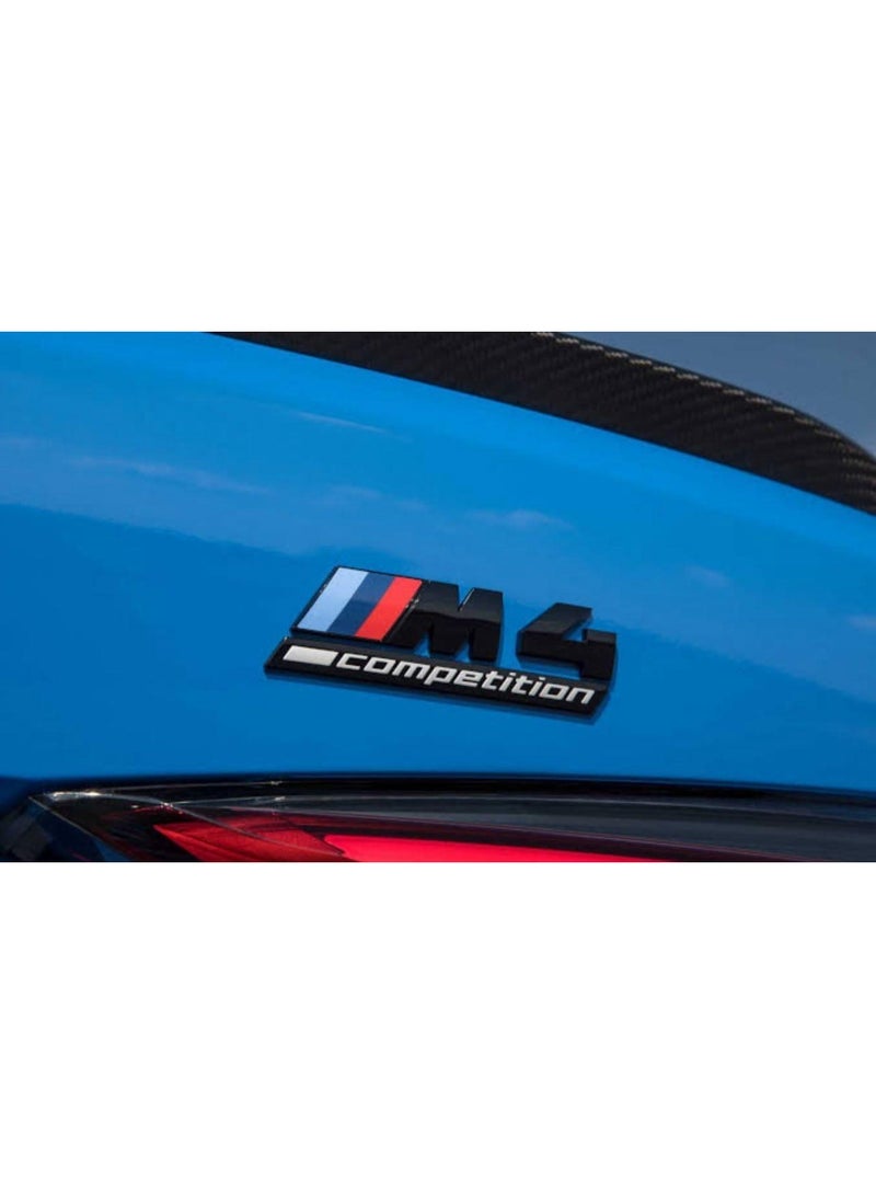 بي إم دبليو شعار BMW M4 Competition أسود لامع، ملصق M للصندوق الخلفي - معدني - Image 2